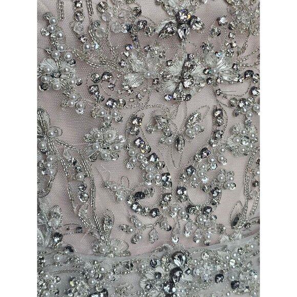 NWOT Sweetheart Strapless Blush Tiered Ball Gown Wedding Dress - Mori Lee - Picture 14 of 14